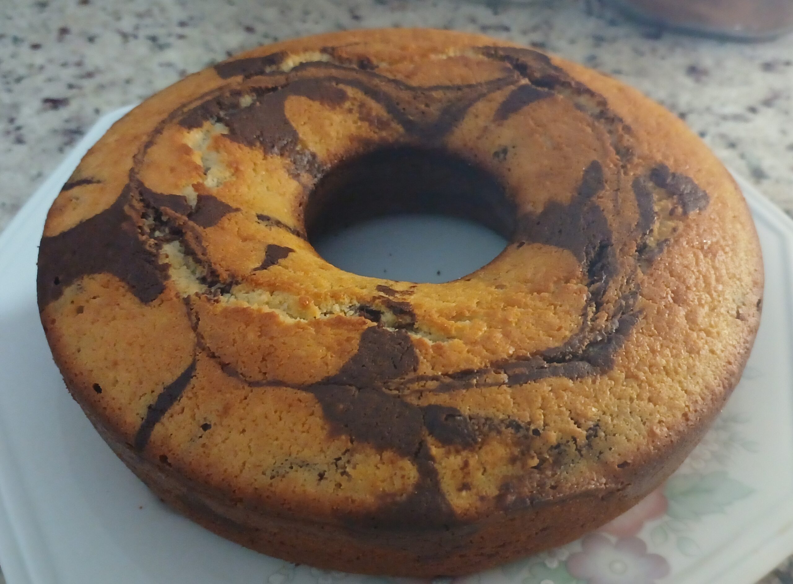 Bolo Mesclado de Coco com Chocolate